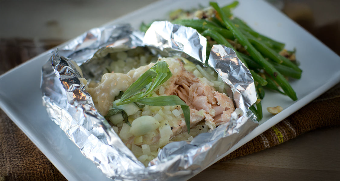 Saumon à l’estragon en papillote | Recette Odessa – Les Poissonneries ...