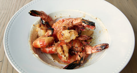 Grosses crevettes à la noix de coco