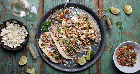 Tacos de poisson avec salsa à la pomme verte