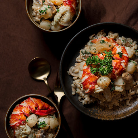 Risotto Prestige – Homard, Pétoncles & Champignons