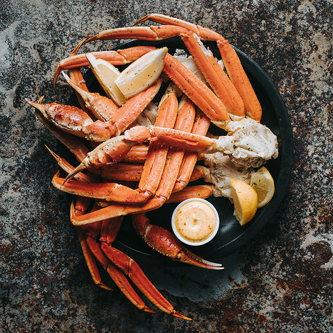 Plateau de crabes des neiges cuits